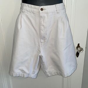 Vintage Ruff Hewn light khaki pleat front cotton shorts‎